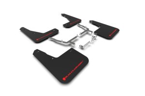 Ford Focus ST Mud Flap - Rally Armor - UR Black w/ Red Logo - Black - `19-`25